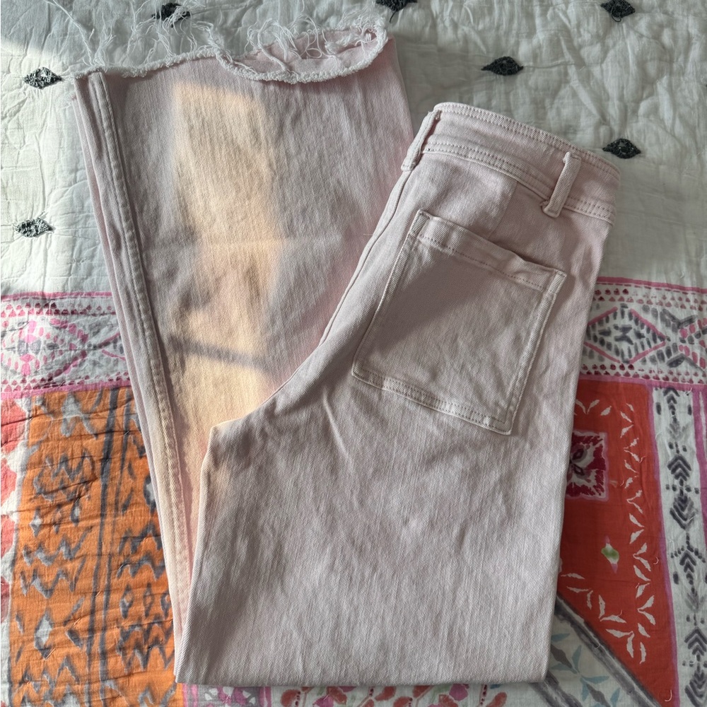 Blush Pink Wide-Leg Jeans - Picture 4 of 7